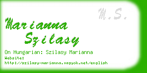 marianna szilasy business card